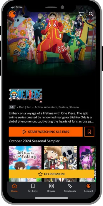 Screenshot Of Crunchyroll APP